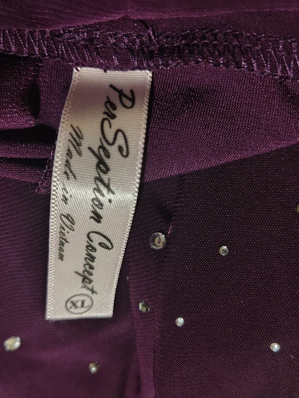 Plum Rhinestone Constellation Tunic Perseption Concept XL - Picture 7 of 7